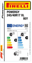 Load image into Gallery viewer, 1x Pirelli POWERGY XL 245/40 R 17 passenger car summer tire