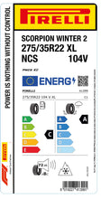 Laden Sie das Bild in den Galerie-Viewer, 1x Pirelli SCORPION WINTER 2 M+S 3PMSF XL PNCS 275/35 R 22 SUV- &amp;4x4-WINTERREIFEN