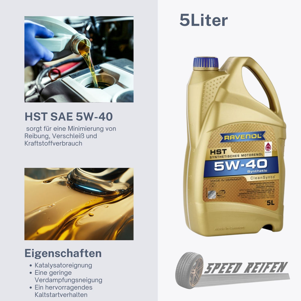 Ravenol HST SAE 5W-40 Leichtlauf Motoröl Motorenöl 5L Liter Longlife