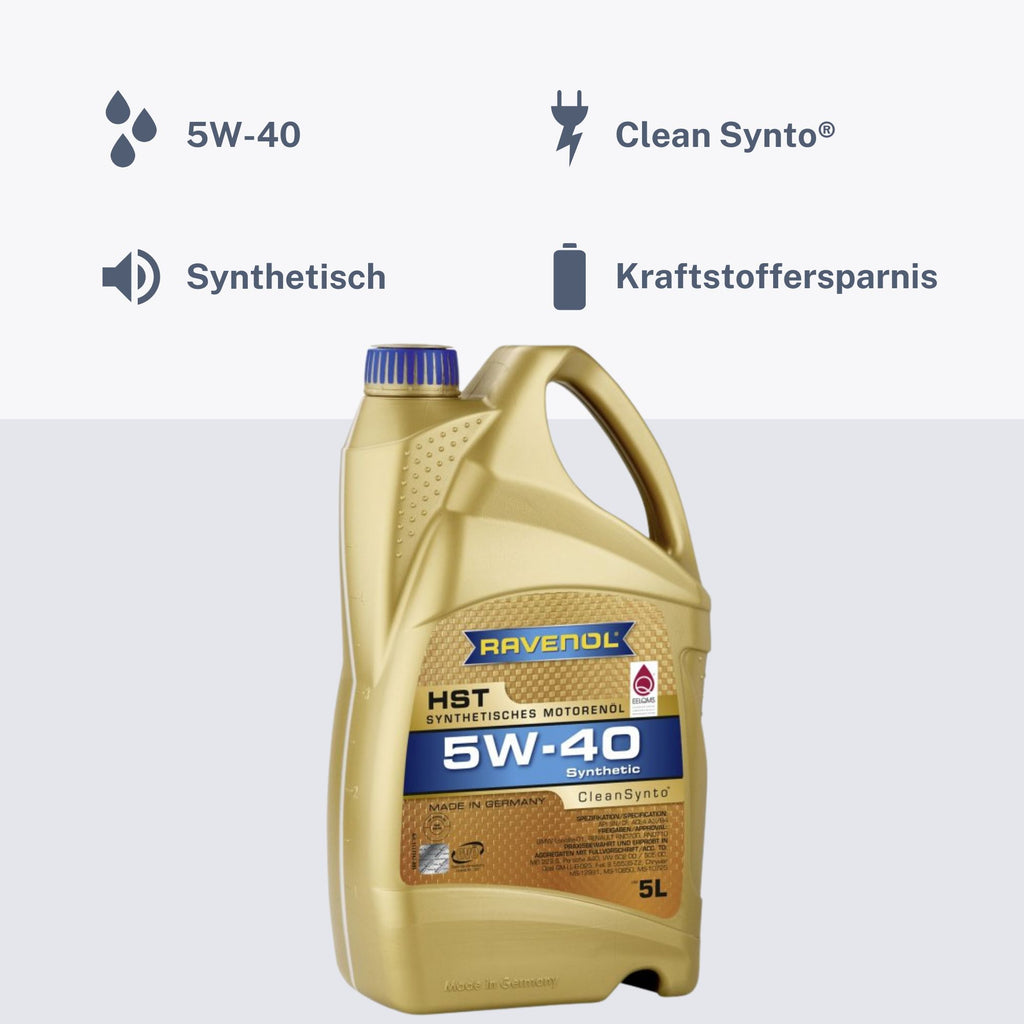 Ravenol HST SAE 5W-40 Leichtlauf Motoröl Motorenöl 5L Liter Longlife