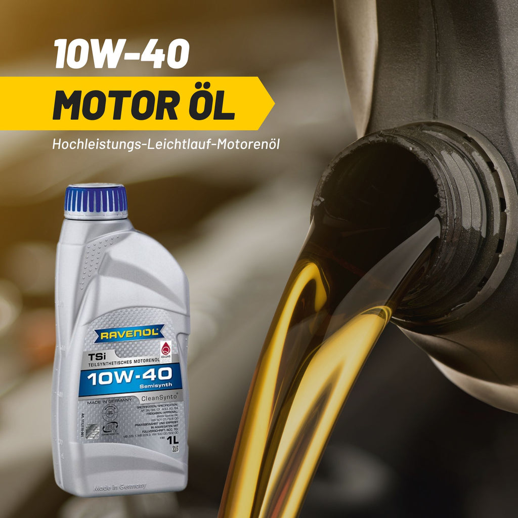 Ravenol TSI SAE 10W-40 high-performance, low-friction motor oil, 1L litre