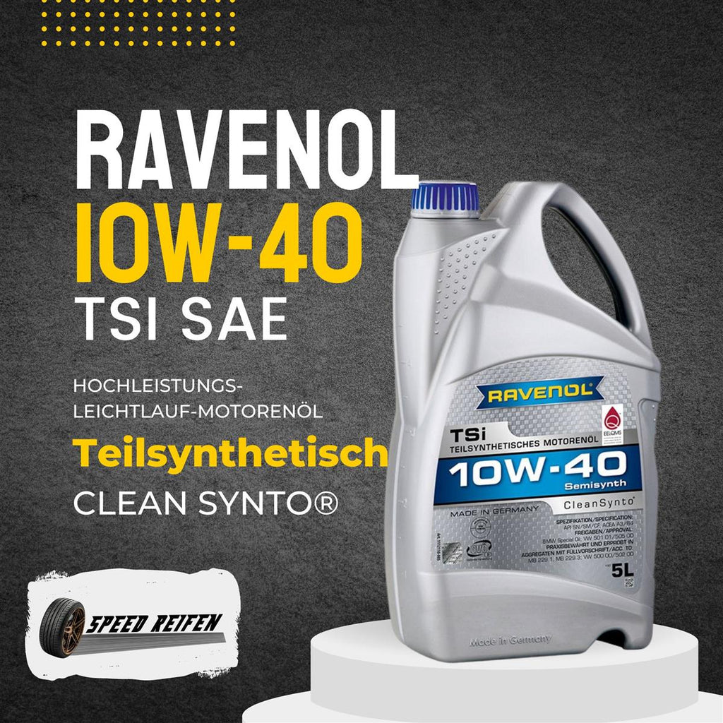 Ravenol TSI SAE 10W-40 Hochleistungs-Leichtlauf Motoröl Motorenöl 5L Liter