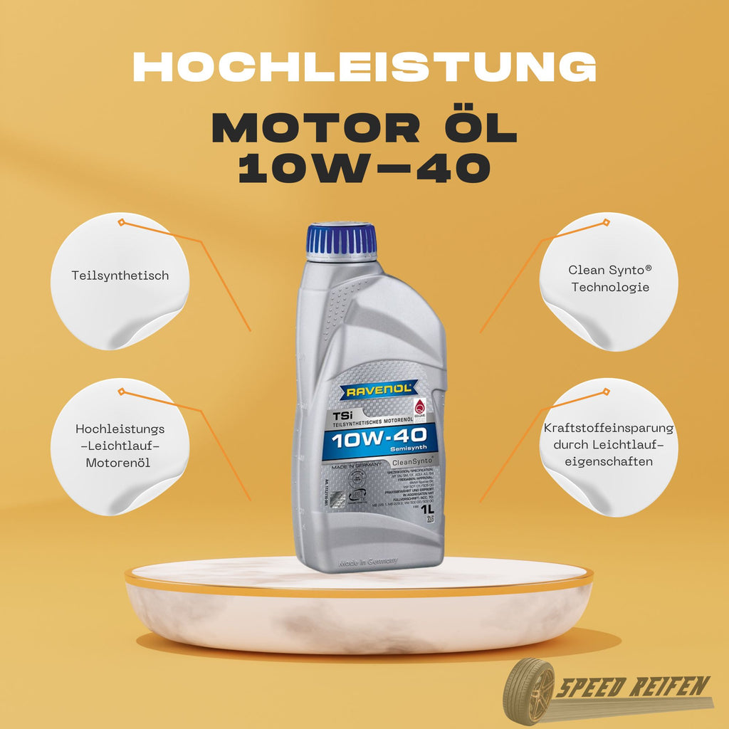 Ravenol TSI SAE 10W-40 Hochleistungs-Leichtlauf Motoröl Motorenöl 1L Liter