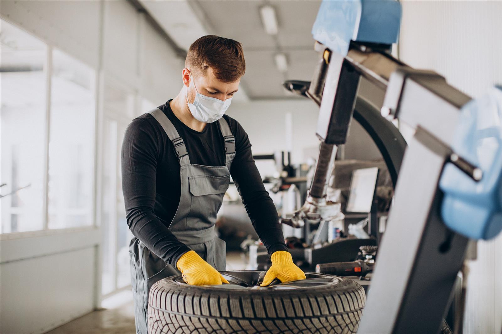 Tire fitting including balancing 20 inches per tire