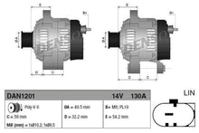 Laden Sie das Bild in den Galerie-Viewer, DENSO Lichtmaschine Generator passend für JAGUAR 130A 8X23-10300-BA  DAN1201